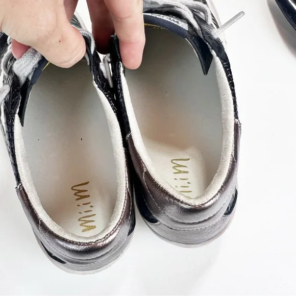 Mi.iM Sadie Croc Star Sneaker Black Size 9 Embossed Slip‎ On - Picture 8 of 10